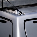 Toyota Hilux 2016- ProTop high roof gullwing canopy in 1D6 Silver with solid rear door