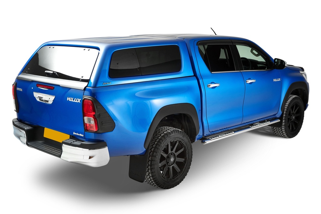 Toyota Hilux 2021- Aeroklas Leisure hardtop canopy with pop-out side windows