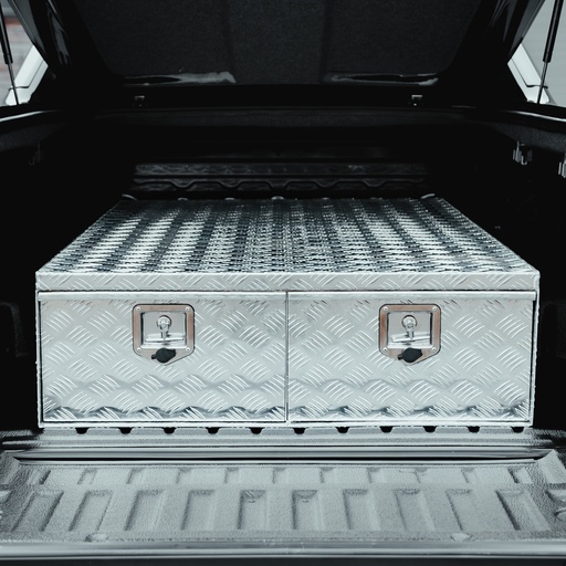 [4M-AMAR23ALUDRAWTOOLBOX] VW Amarok 2023- Aluminium twin drawer system