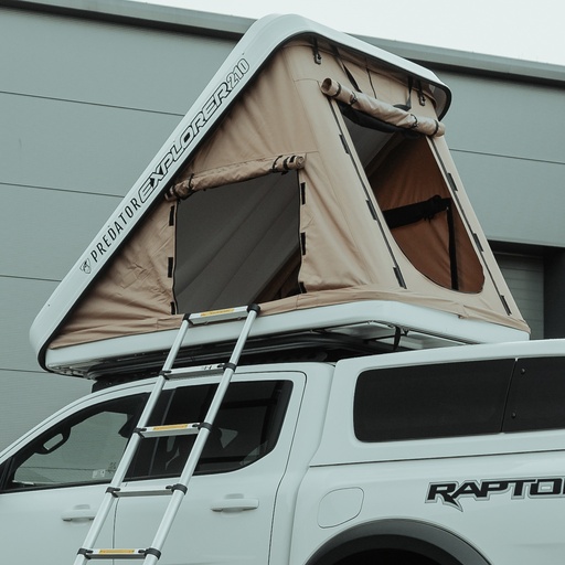 [4M-ABSROOFTENT-WHITE#] Predator Explorer 210 white rooftop tent - roof mounted 2-person tent