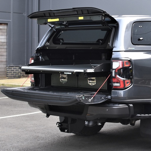[4M-SLID-DECK-DRAW-SYS-RAPTOR23#] Ford Raptor 2023- ProTop twin drawer with sliding floor - load bed system