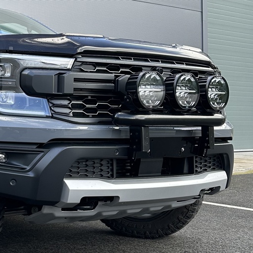 [4M-RAPTOR23LIGHBARBLACK-7ELITE#] Ford Raptor 2023- lazer lights - triple 7" sentinel LED integration