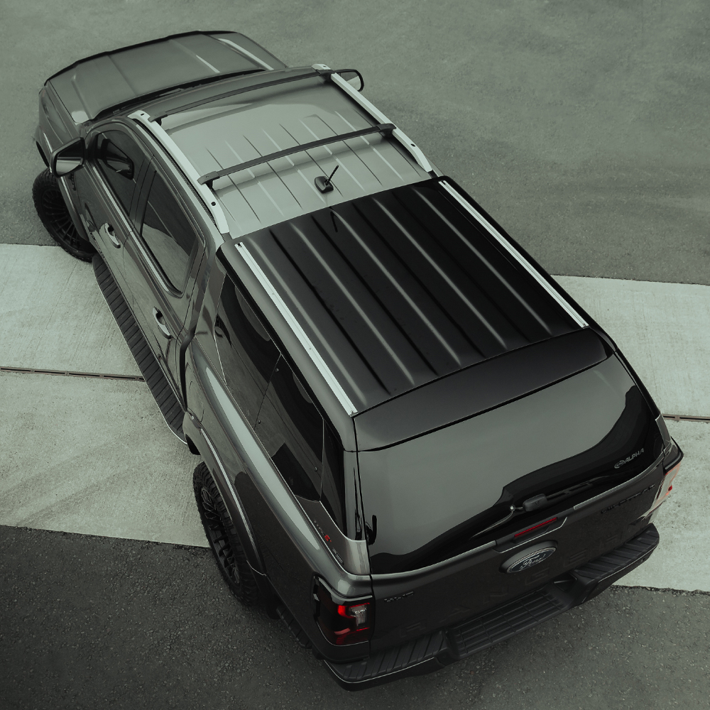 FORD RANGER WILDTRAK 2023- BLACK CROSS BARS FOR ROOF RAILS