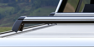 Ford Ranger MT roll silver cross bars (75kg load limit)