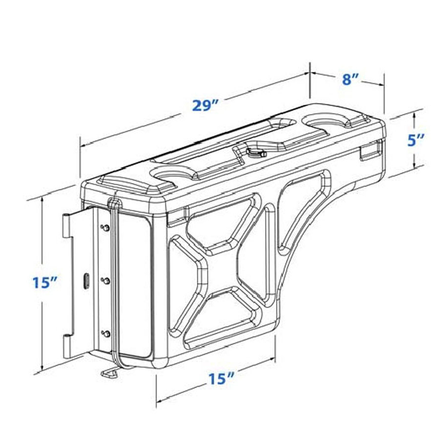 Toyota Hilux 2016- Swing case tool storage box (right side)