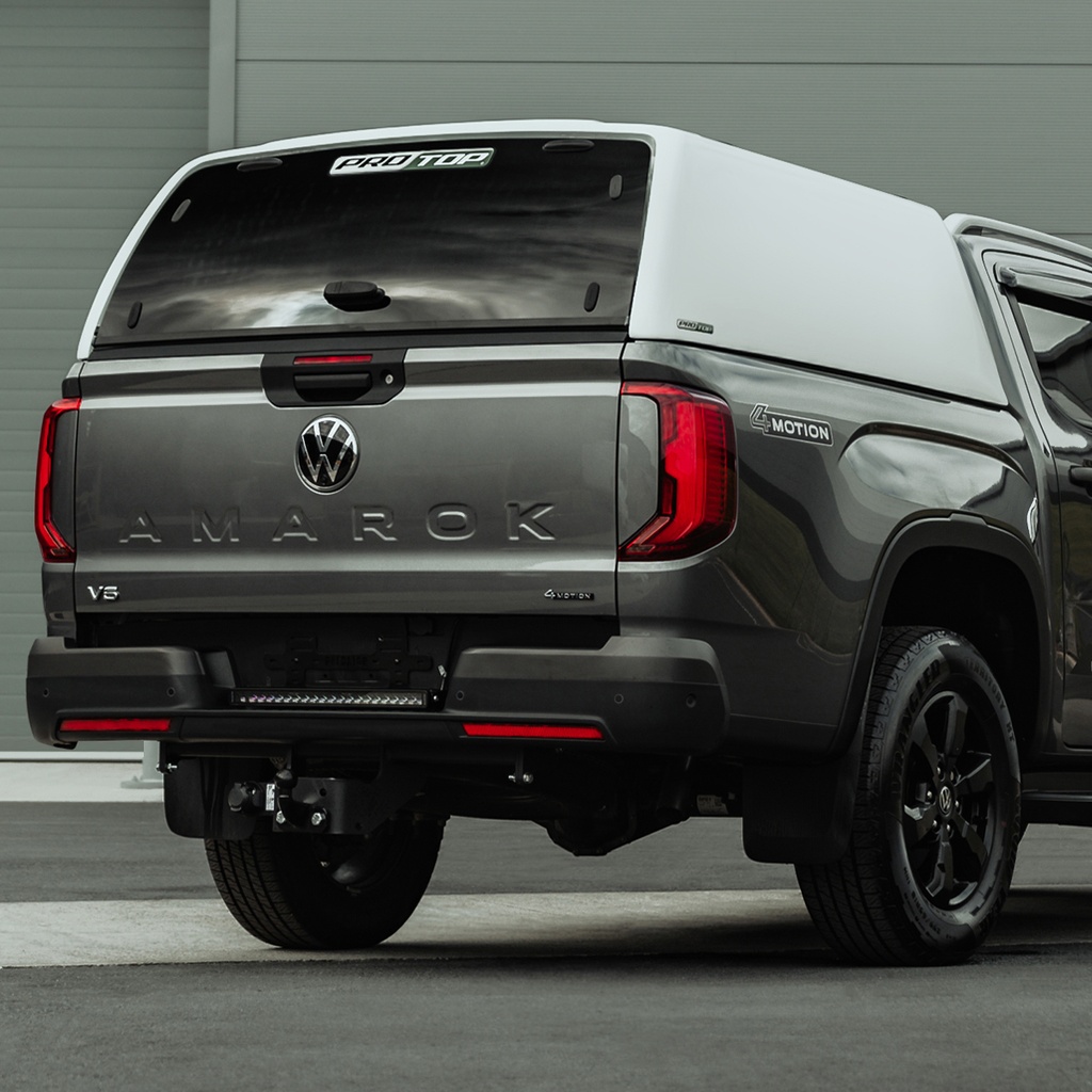 VW Amarok 2023- ProTop Tradesman hardtop canopy with glass rear door in clear white