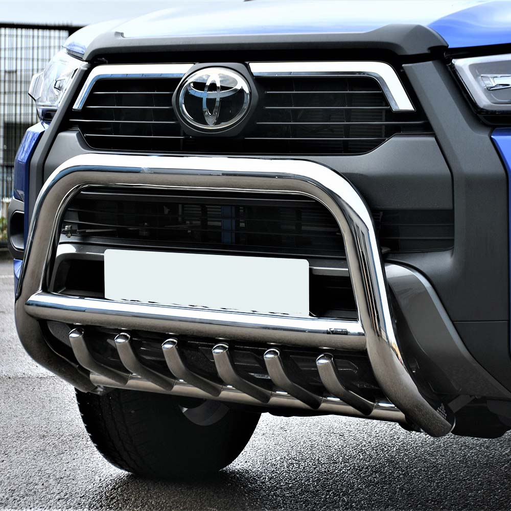 Toyota Hilux 2021- A-Bar with axle bars in stainless steel