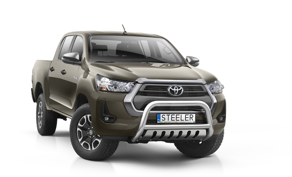 Toyota Hilux 2021- A-BAR with axle plate in stainless steel