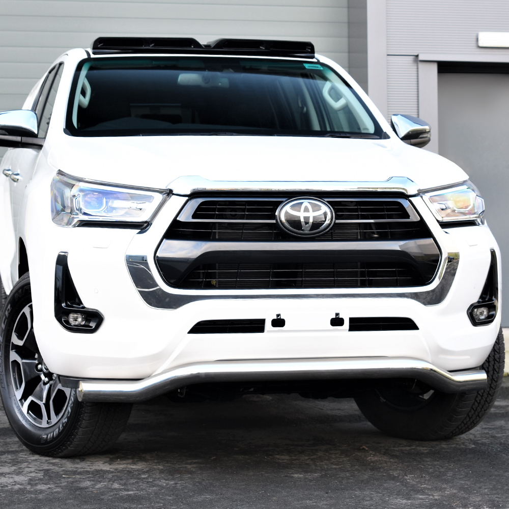 Toyota Hilux 2021- front spoiler city bar 76mm stainless-steel