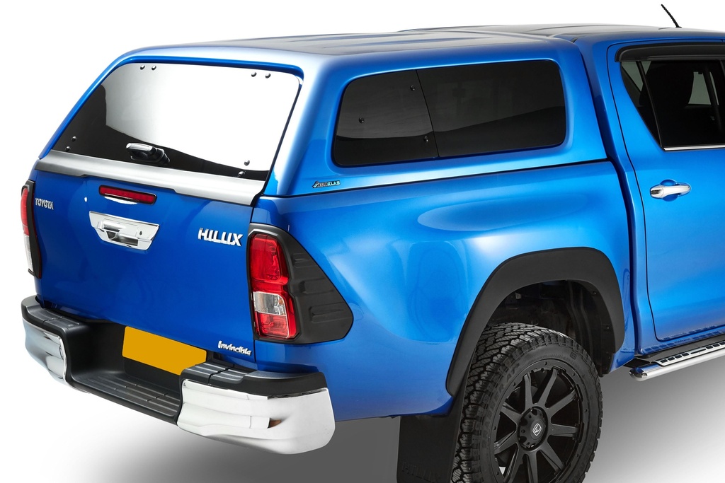 Toyota Hilux 2021- Aeroklas Leisure hardtop canopy with pop-out side windows