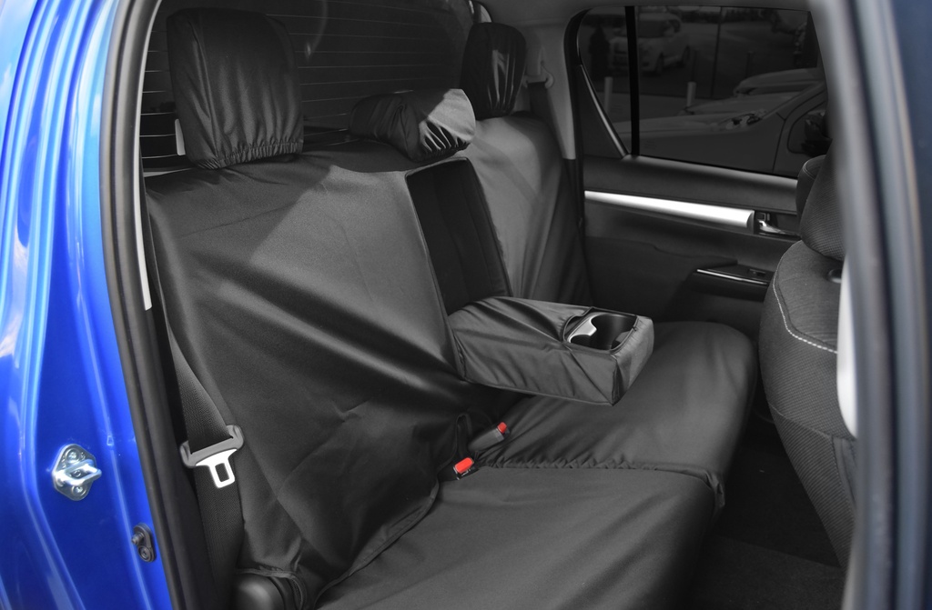 Tailored rear dark grey seat cover for the Toyota Hilux 2021- Active