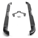 Toyota Hilux 2016- onwards black oval side bars with tread plates