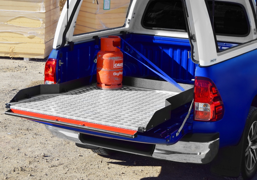 Full-width load bed slide - alloy finish