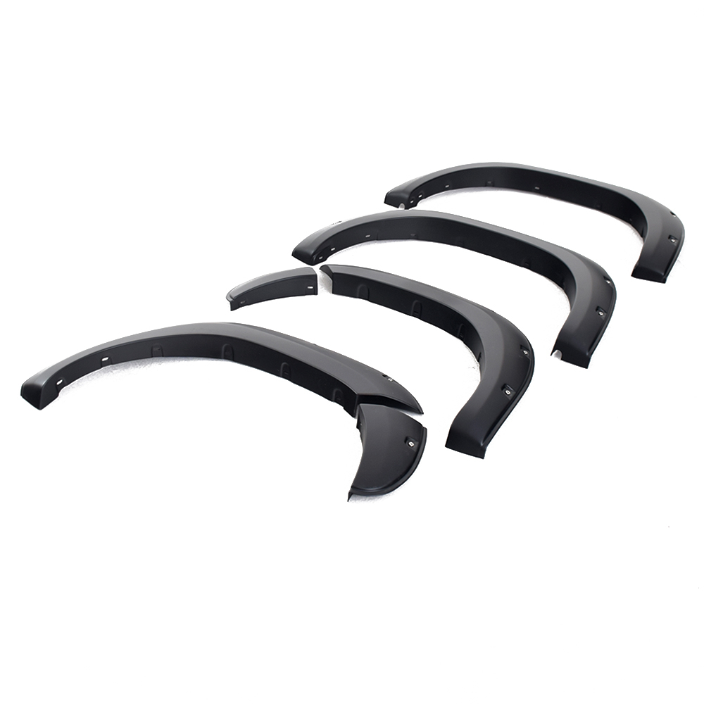 Toyota Hilux 2021- GT Style wheel arches in matt black with gloss black detail