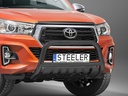 Toyota Hilux Invincible X 2018- black A-Bar with axle plate