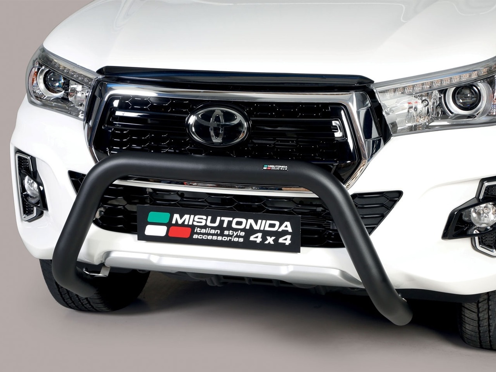 Toyota Hilux Invincible X double cab 2018- black 76MM A-Frame front bar