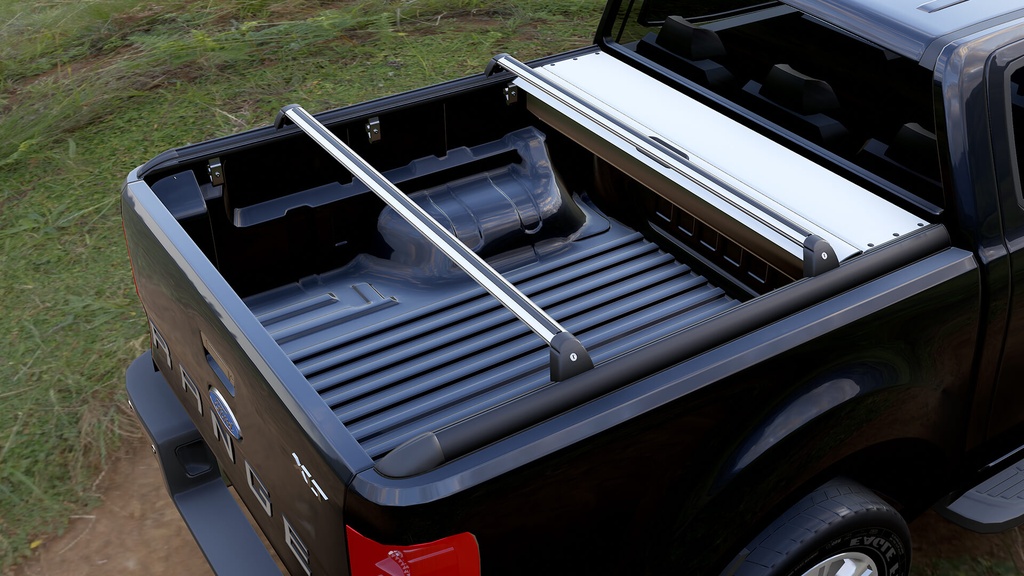 Ford Ranger MT roll silver cross bars (75kg load limit)