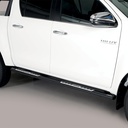 Toyota Hilux (including Invincible X) double cab 2018- black sidebars oval mach