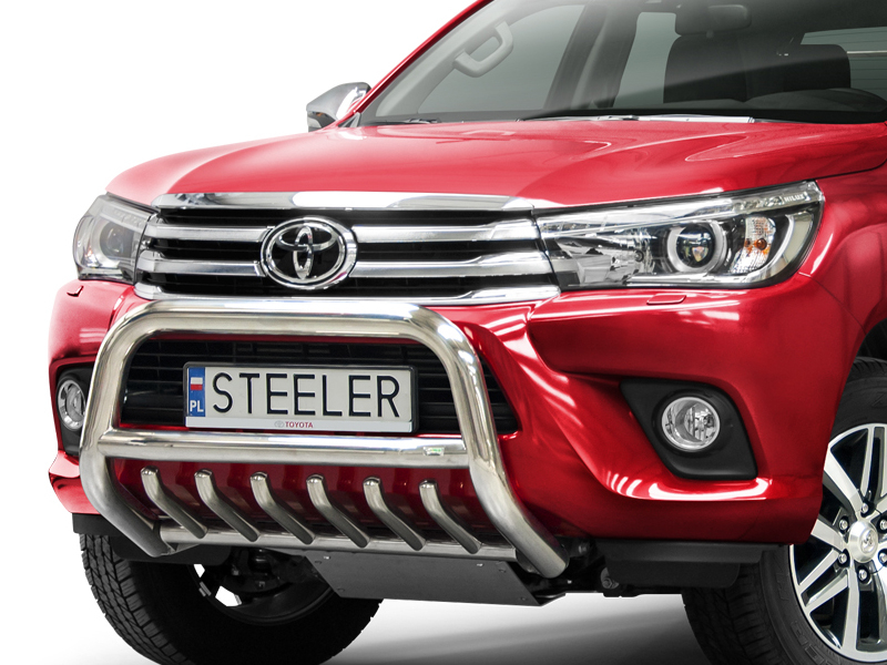 Toyota Hilux front bar - stainless steel A-Bar with Axle bar