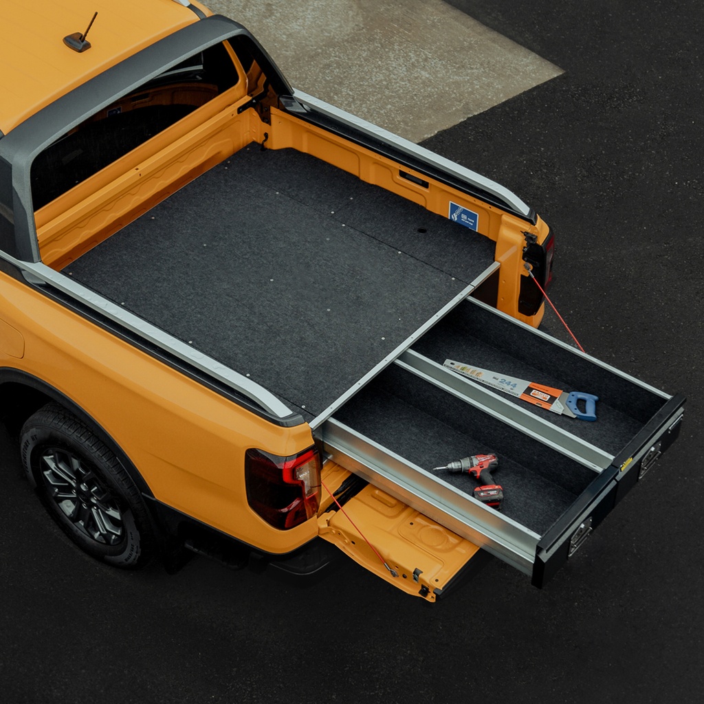 Bespoke load bed drawer system tool gun box