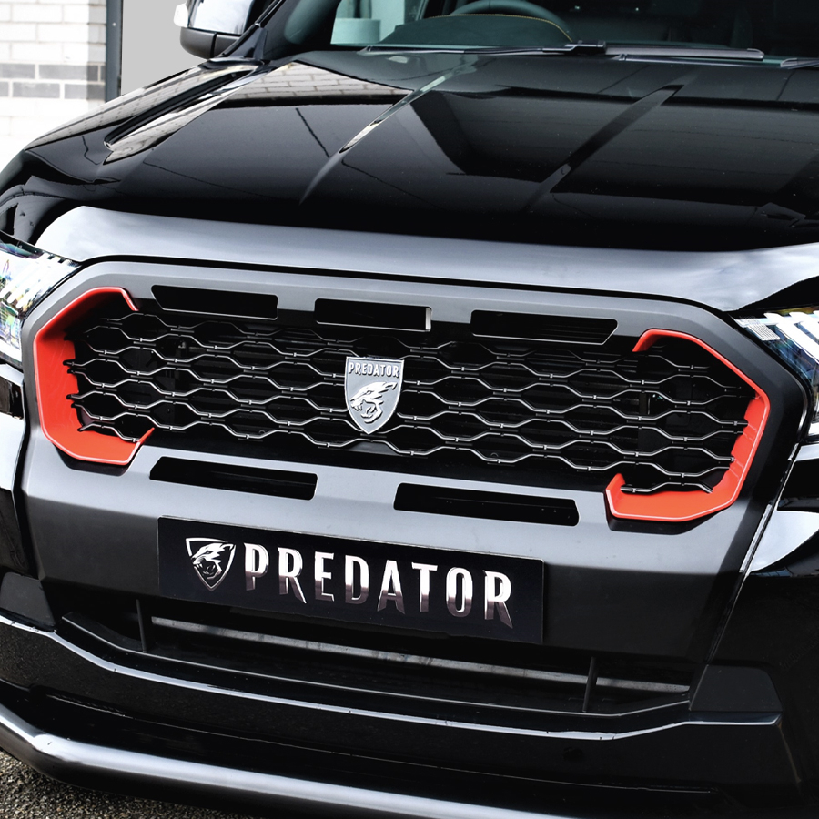 Ford Ranger 2019- Predator mesh grille with red accents colour choice