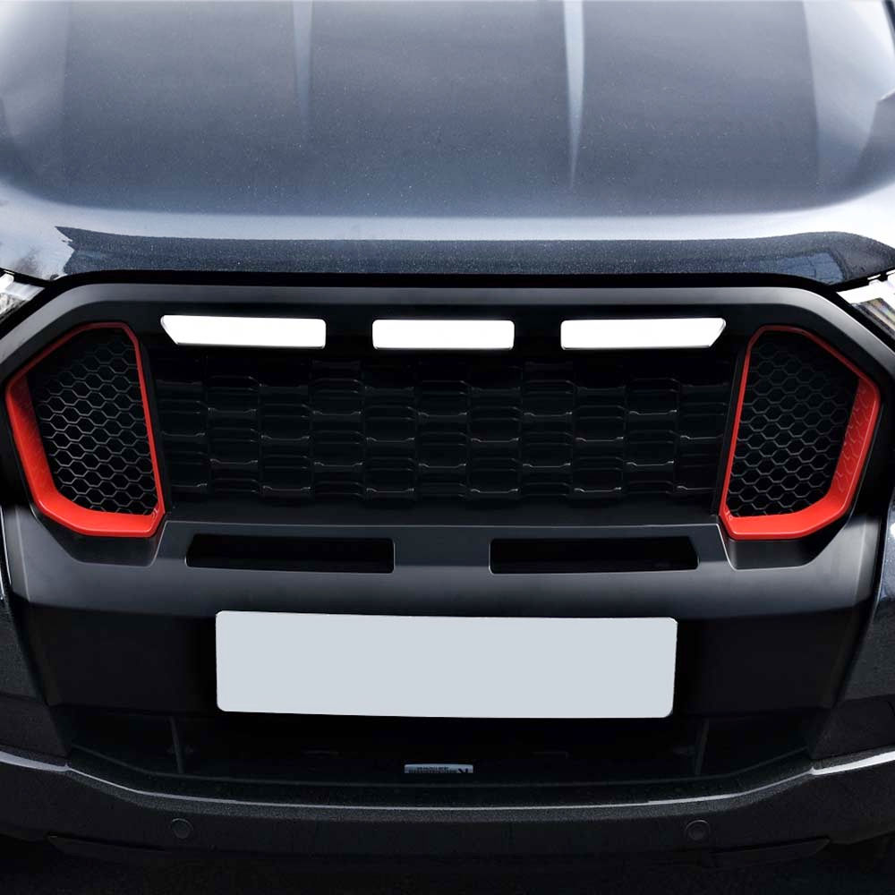 Ford Ranger 2019-2022 Thunder grille matte black with red accents