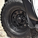 16" Black modular steel wheels