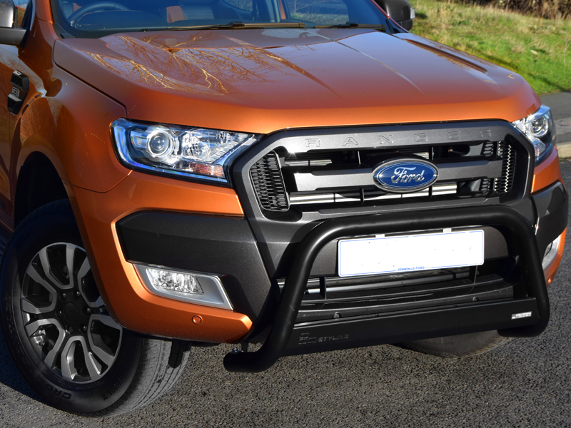 Ford Ranger 2016-2019 63MM black A-frame bull bar