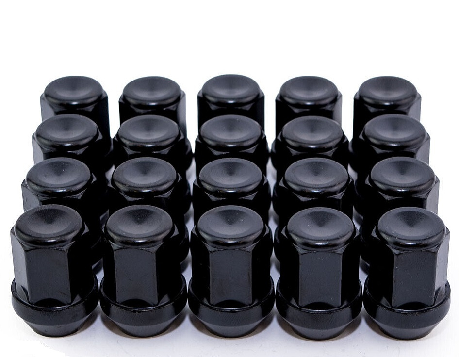 14MM X 1.5MM wielmoer zwart 19mm (per stuk)