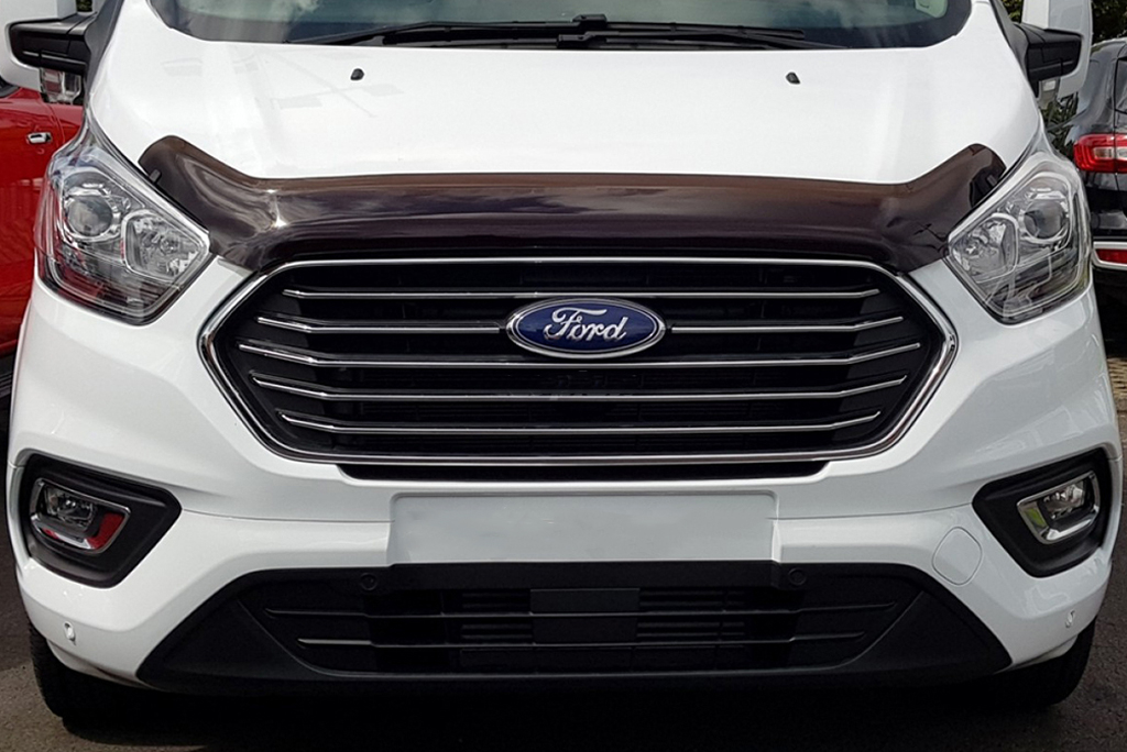 Ford Transit Custom 2018- Dark smoke bonnet guard