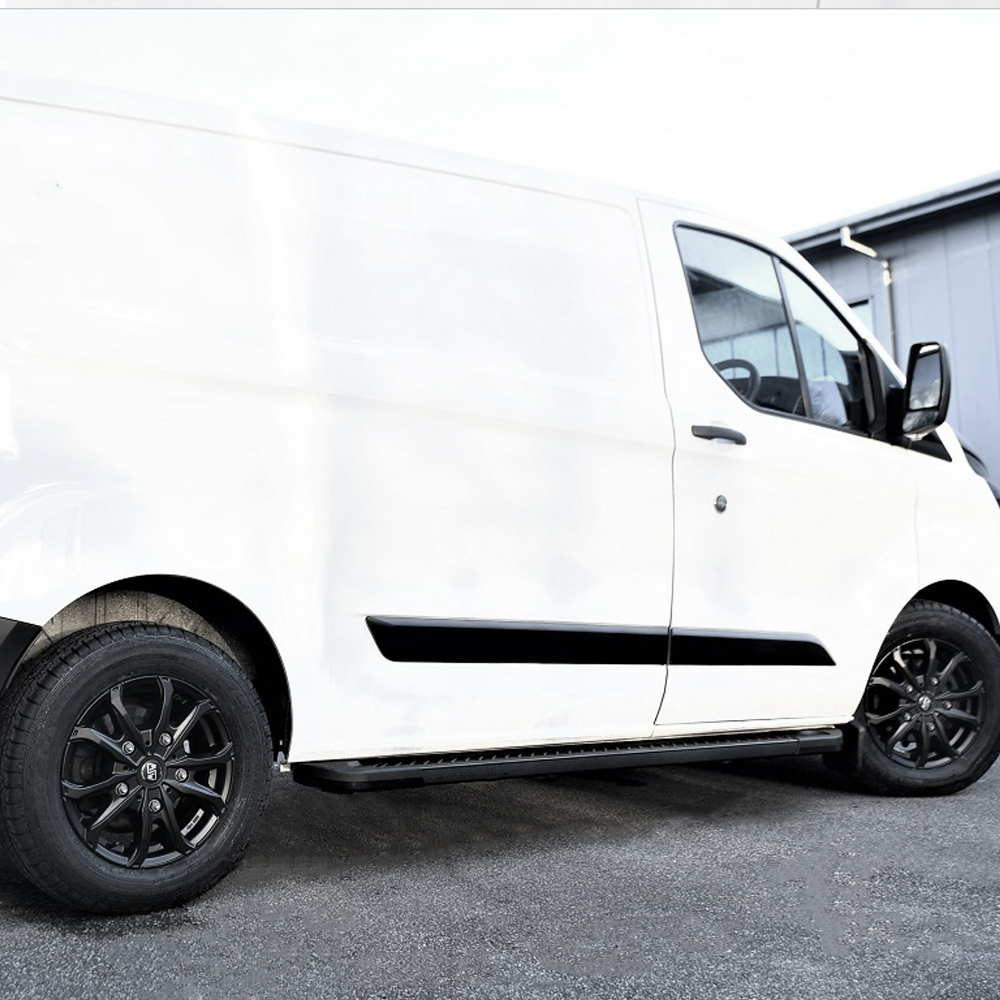 Ford Transit Custom LWB Black side steps 2012-