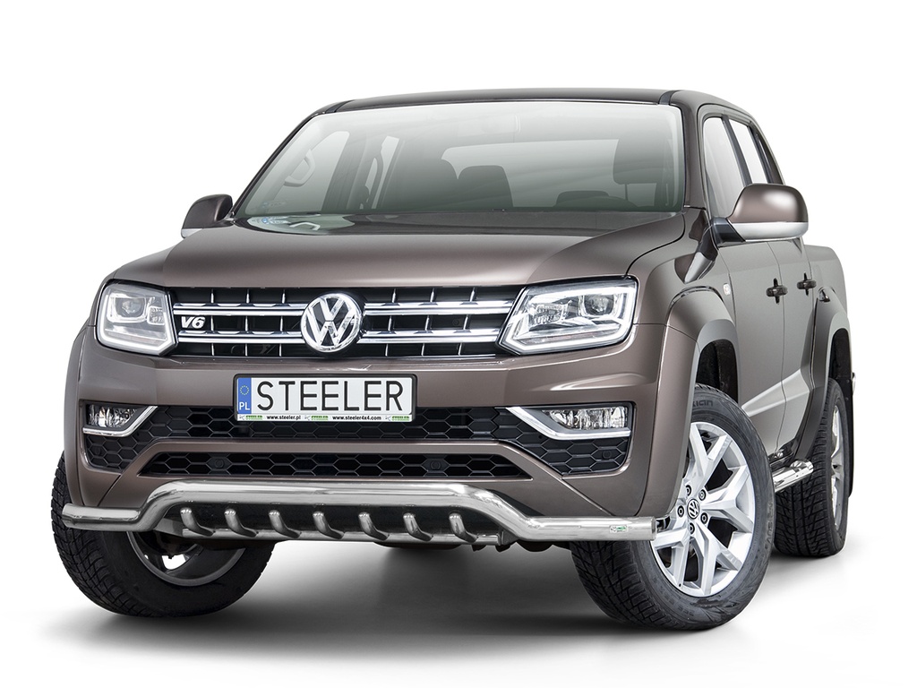 VW Amarok 2017-2020 Stainless steel spoiler bar with axle bars