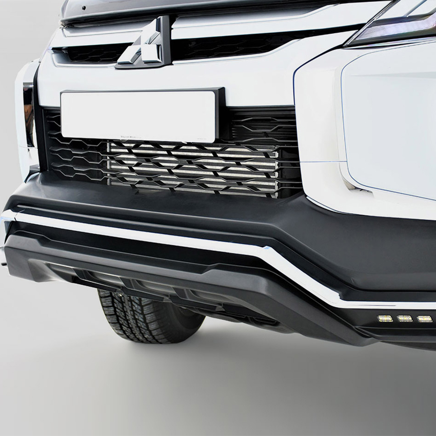 Mitsubishi L200 series 6 2019-2021 Predator bumper mask with DRLS