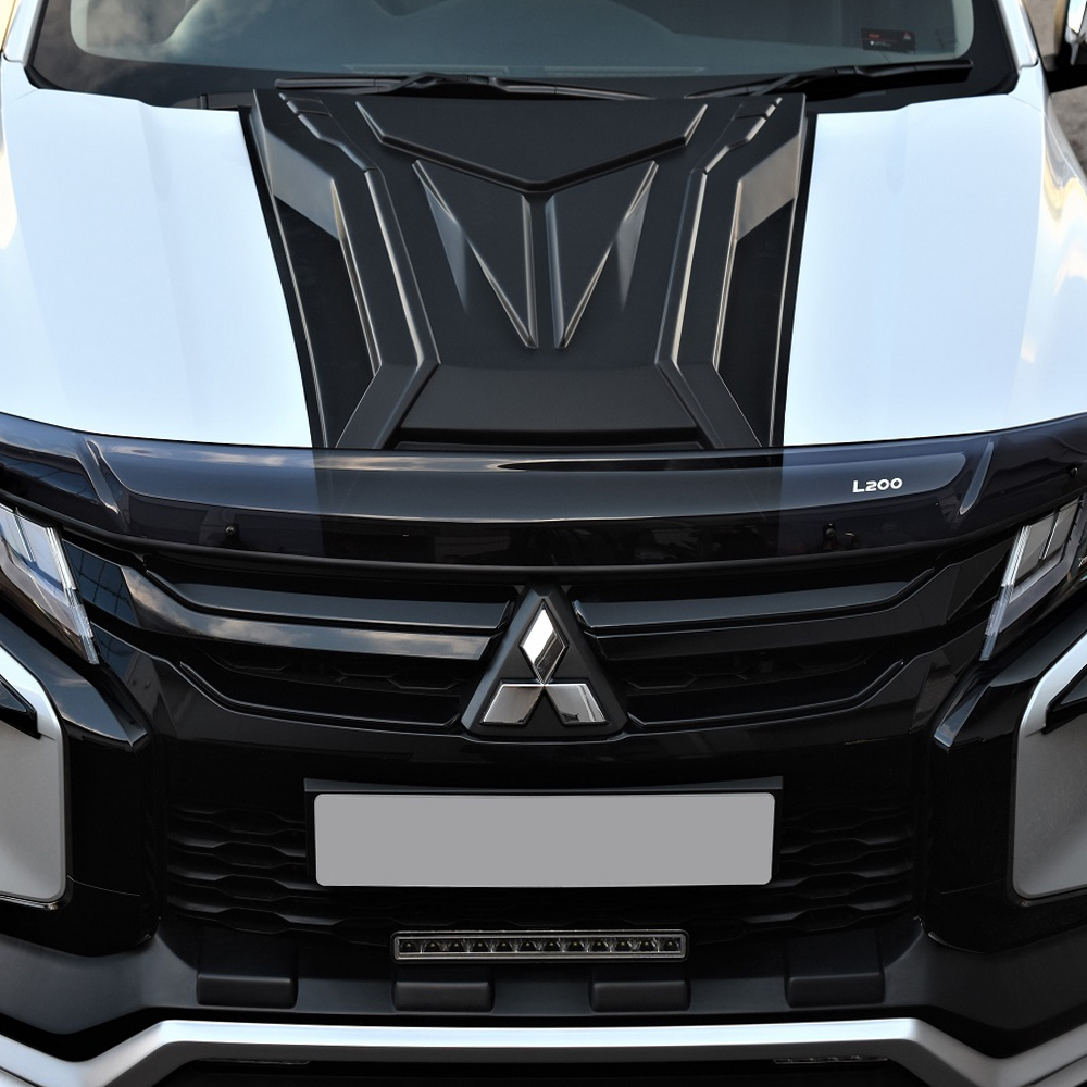 Mitsubishi L200 series 6 2019-2021 matt black bonnet scoop vent
