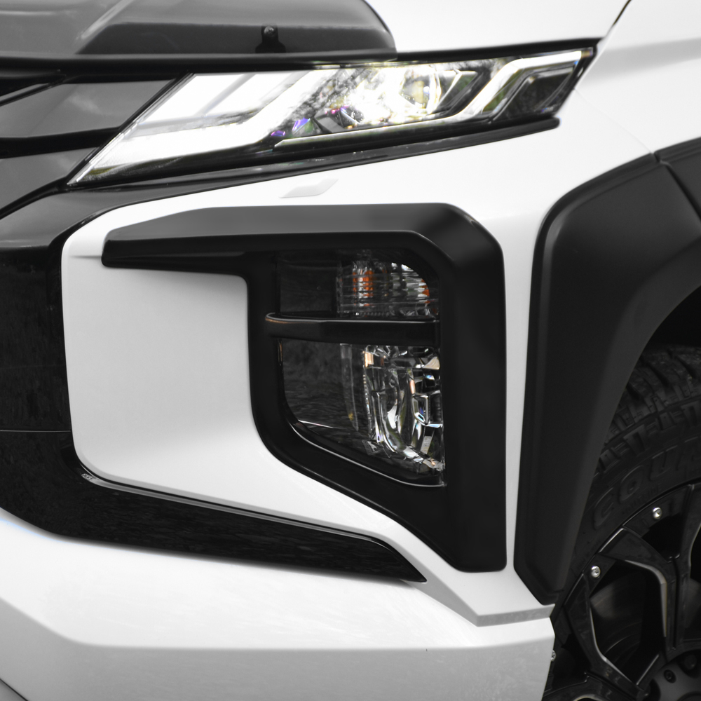 Mitsubishi L200 series 6 2019- Predator fog light garnish - matte black