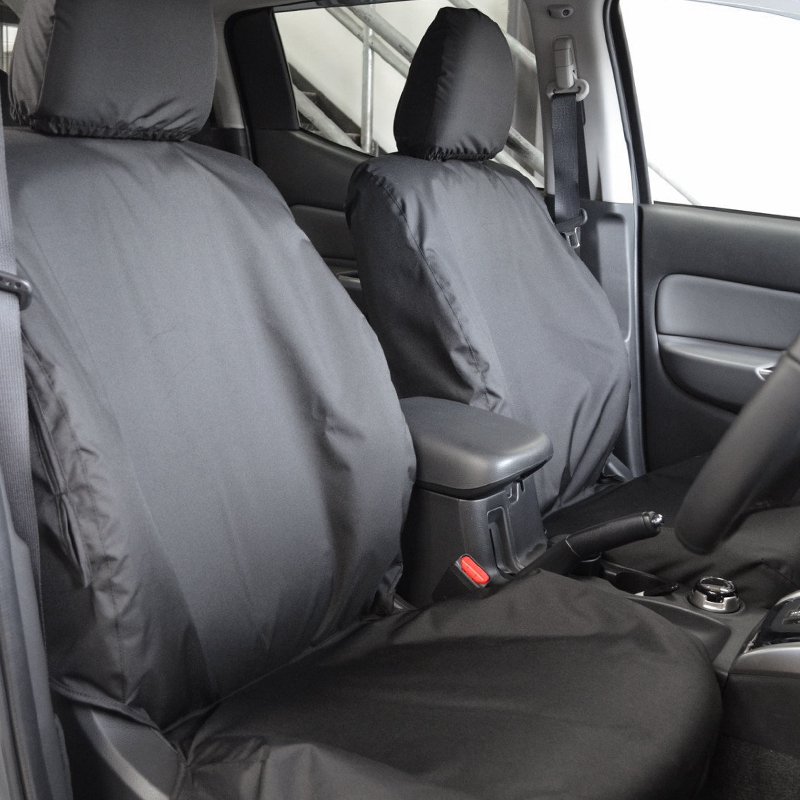 Mitsubishi L200 series 6 2019- seat covers - front pair - black