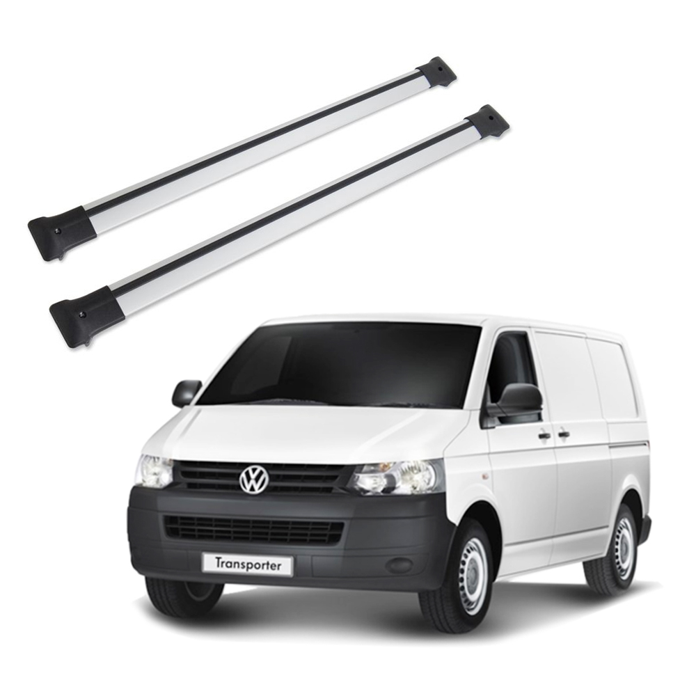 VW Transporter T5 T5.1 T6 T6.1 silver alloy cross bars