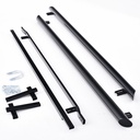 VW Transporter T5 T5.1 T6 T6.1 SWB Side bars - black coated