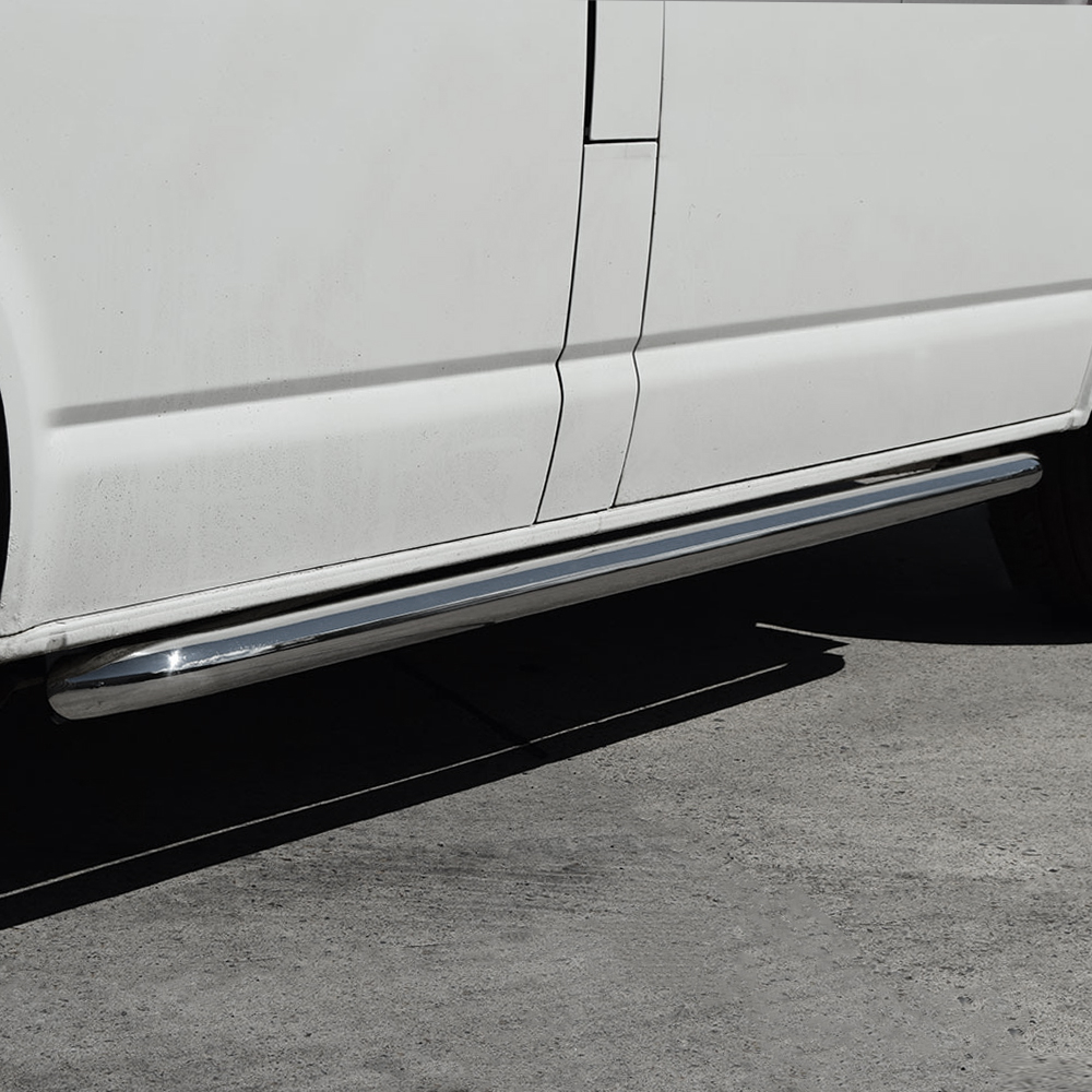 VW Transporter T5 T5.1 SWB Polished side bars 2003-2015