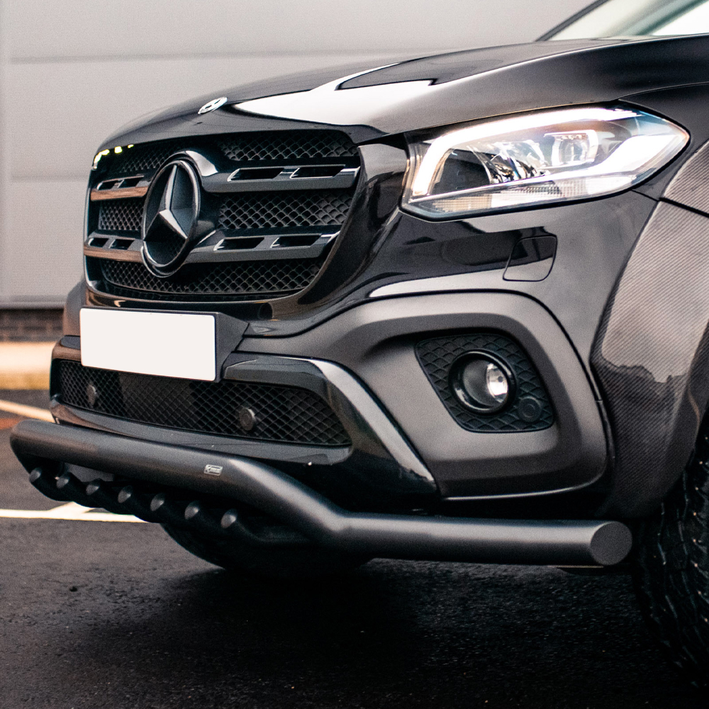 Mercedes X-Class 70MM Black spoiler bar with axle bars