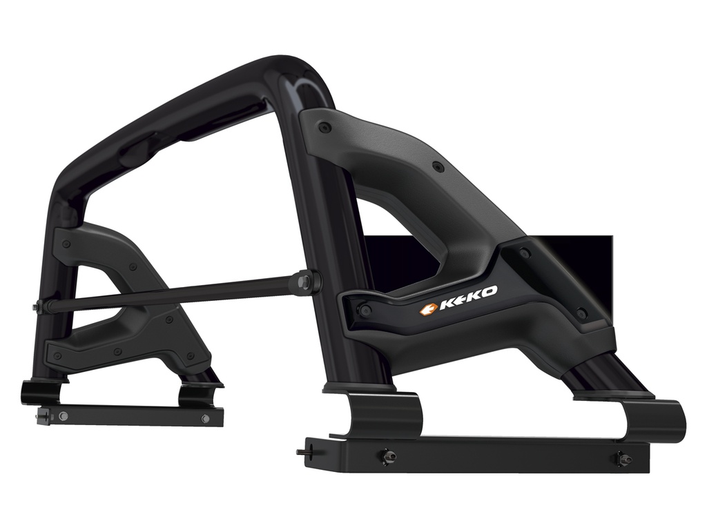 Isuzu D-Max 2012-2020 76MM black sports roll bar with ABS side accents