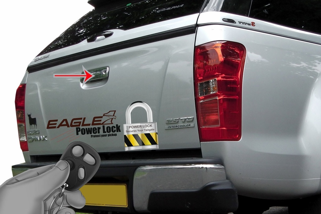 Isuzu D-Max 2012-2020 Tailgate power lock central locking kit for your tailgate