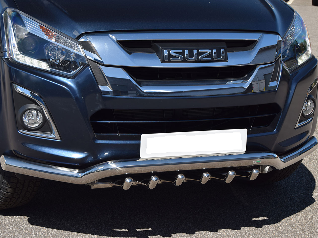 Isuzu D-Max 2017-2020 Stainless steel spoiler bar with axle bars