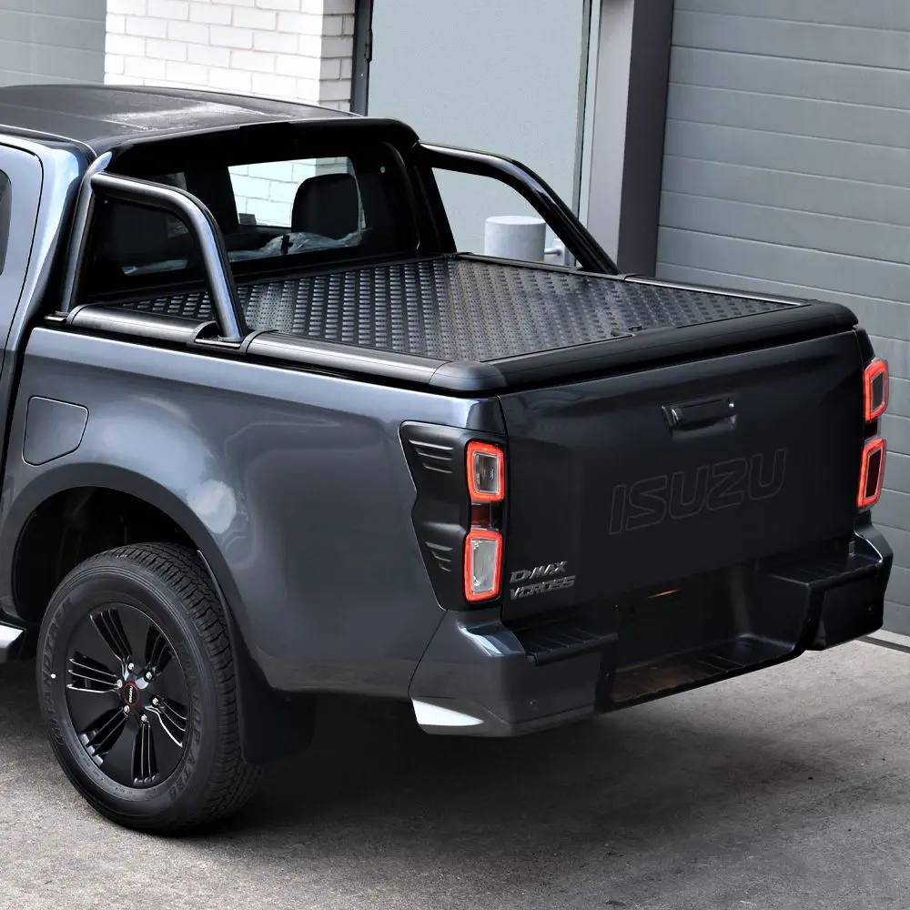Isuzu DMAX black protop tonneau cover met rollbar (zwart of polished)