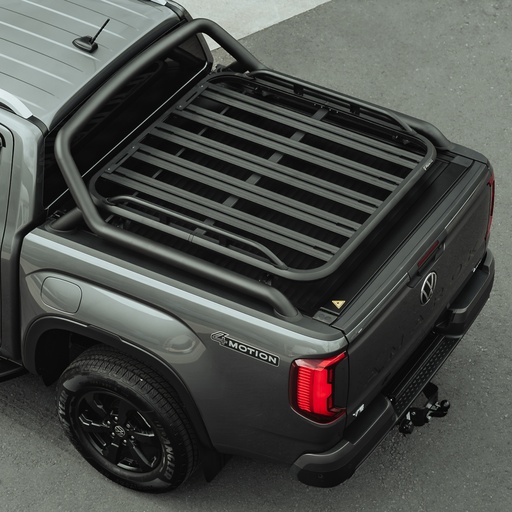 [4M-AMAR23-MTROLLPLATFORMRACK/SR] VW Amarok 2023- Predator platform rack for roller shutters with side rails