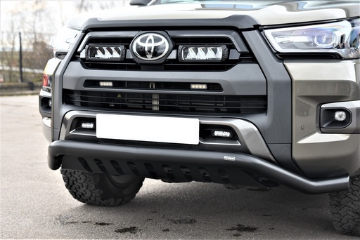 [4M-HILUX21-SPOILER-AXLEPLATE/STAINLESS#_P] Toyota Hilux 2021- spoiler bar with axle plate in stainless