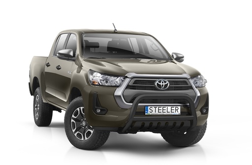 [4M-HILUX21-ABAR/AXLEPLATE/BLACK#_P] Toyota Hilux 2021- A-BAR with axle plate in black