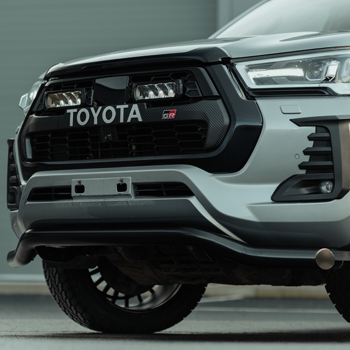 [4M-HILUX-21SPOILERBAR/BLK#] Toyota Hilux 2021- black 76mm city spoiler bar/front bar