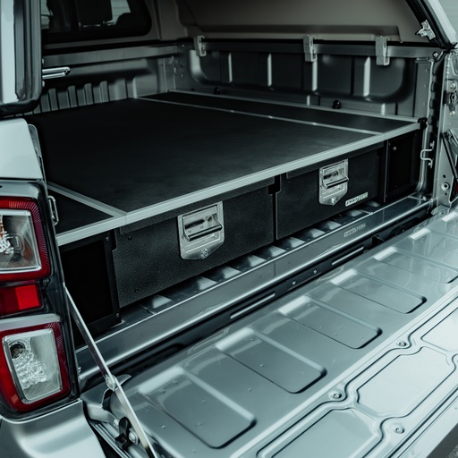 [4M-TS/PB-900-R/CTRD/HILUX21#] Toyota Hilux 2021- twin drawer Rhino deck floor - ProTop system