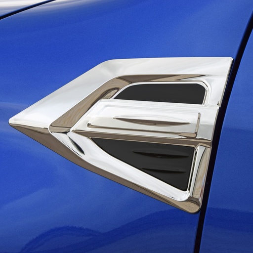 [4M-HILUX-21C-BLKSWG#] Toyota Hilux 2021- side wing garnish (black and chrome)